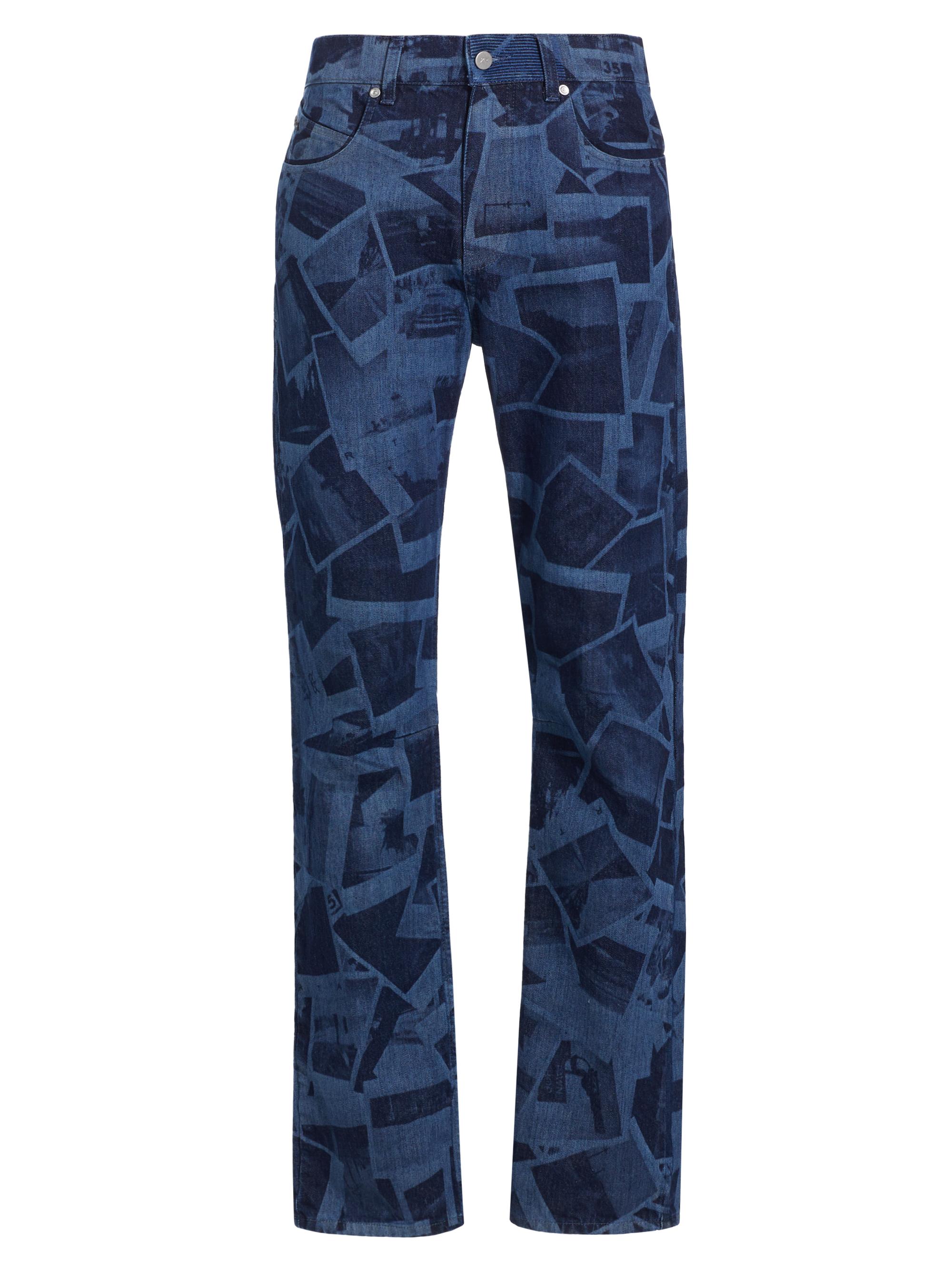 RTA Men's Collage Slim-Fit Jeans - Indigo Photo Collage