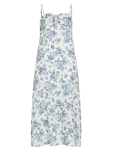 Tilney Floral Linen Maxi Dress