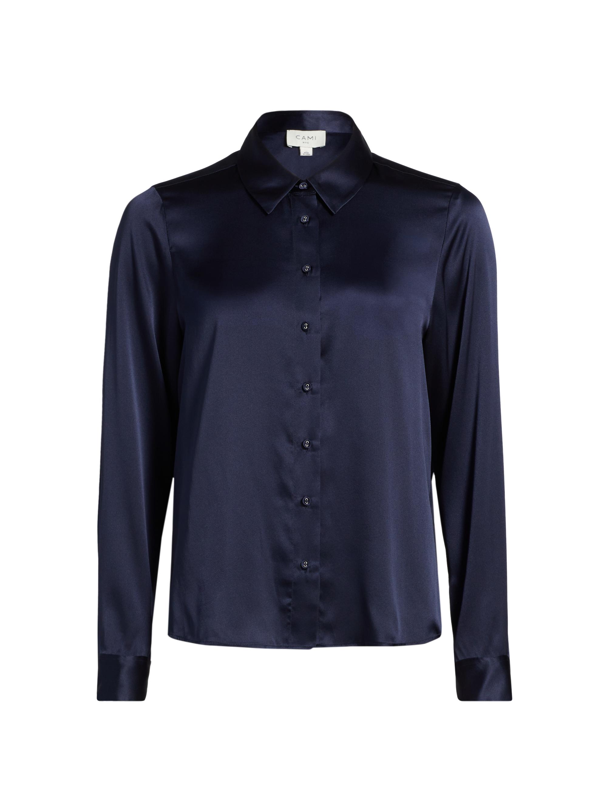 Cami NYC Women's Crosby Silk Blouse - Navy