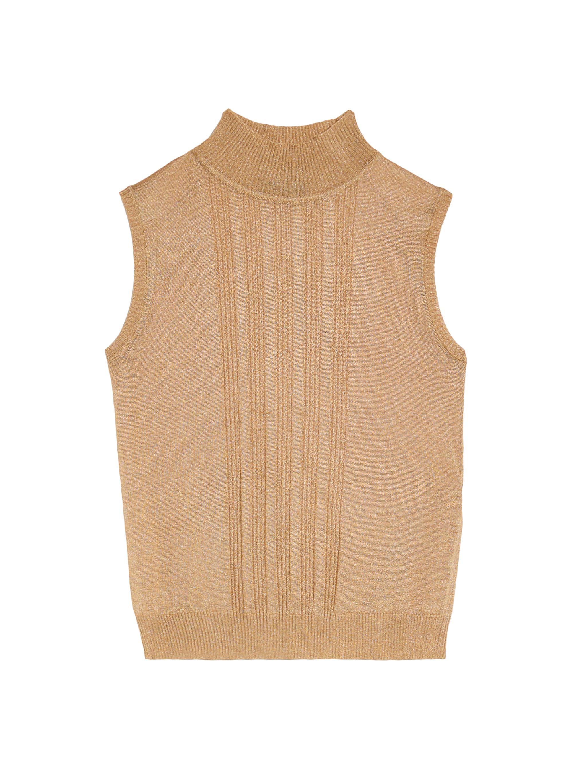 Weekend Max Mara Women's Rodesia Metallic Rib-Knit Sweater - Gold