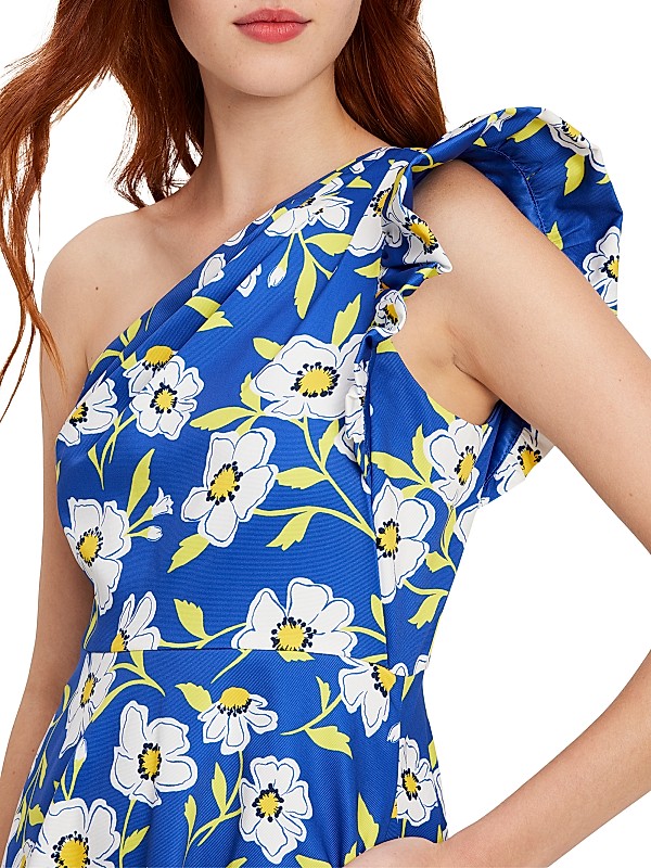 Shop kate spade new york Sunshine Floral Ruffled Faille Midi Shop kate spade new york Sunshine Floral Ruffled Faille Midi