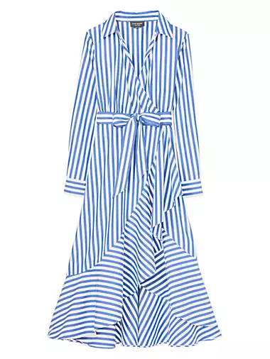 Julia Stripe Wrap Dress