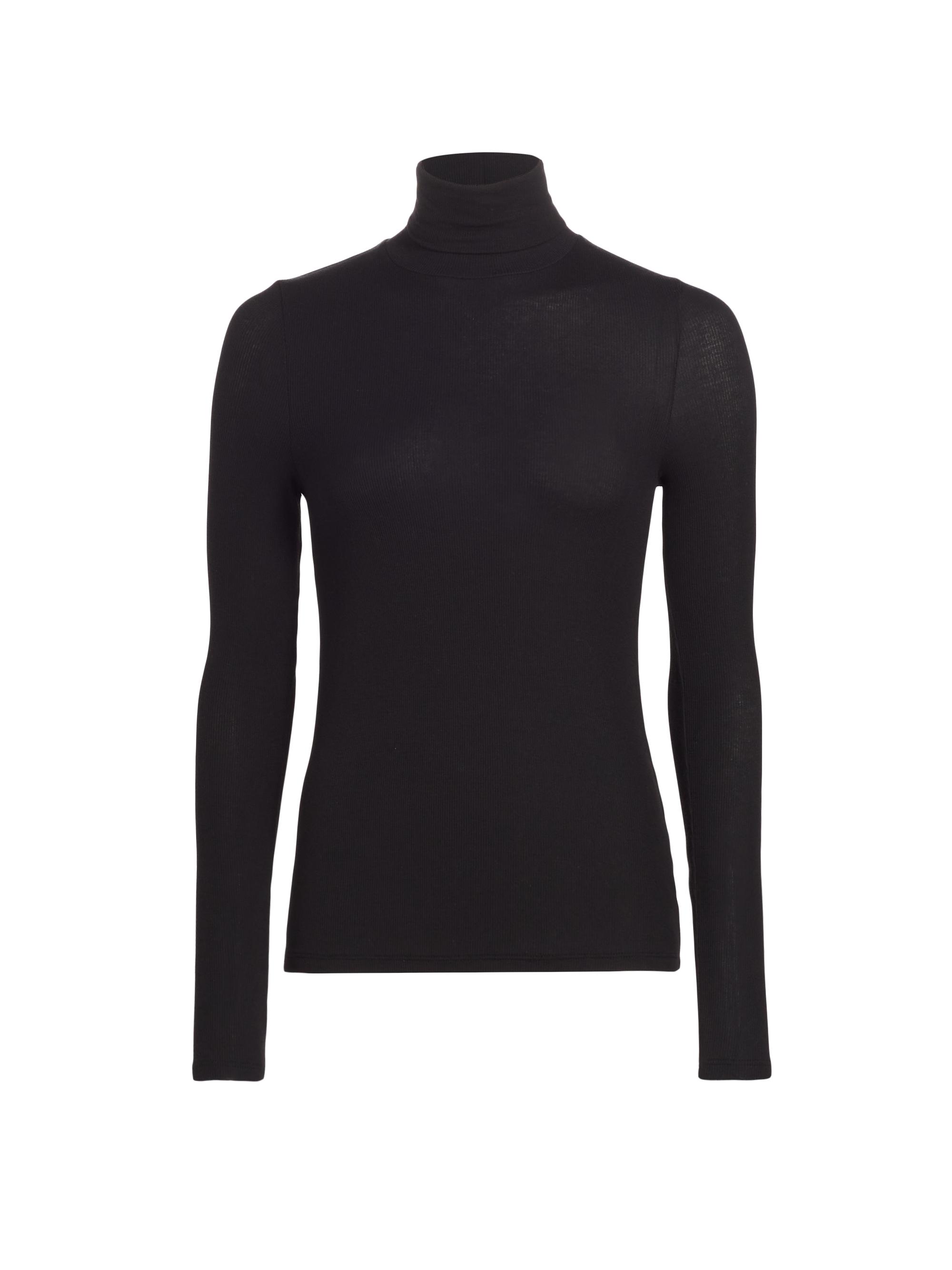 ATM Anthony Thomas Melillo Women's Rib-Knit Turtleneck - Black