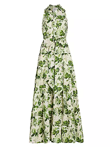 Adriana Floral Cotton Poplin Maxi Dress