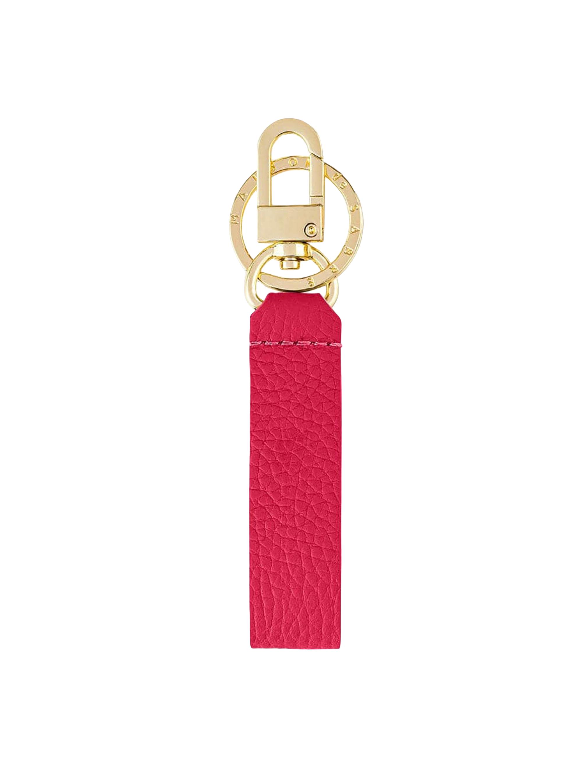 Maison de Sabre Women's Upcycled Leather Keychain - Shibuya Fuchsia