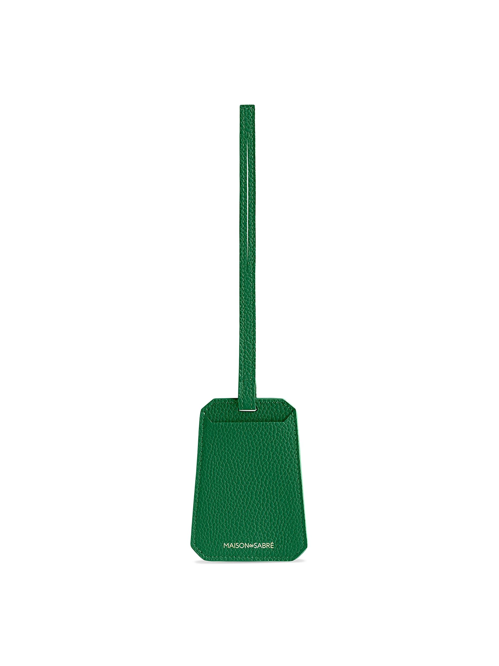Maison de Sabre Men's Leather Luggage Tag - Emerald Green | Thumbnail 5