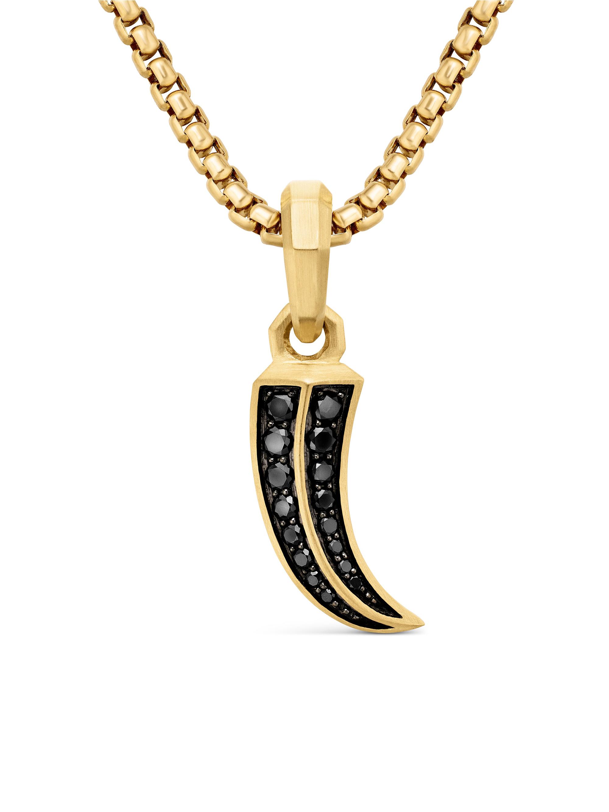 David Yurman Men's Roman Claw Amulet in 18K Yellow Gold - Diamond