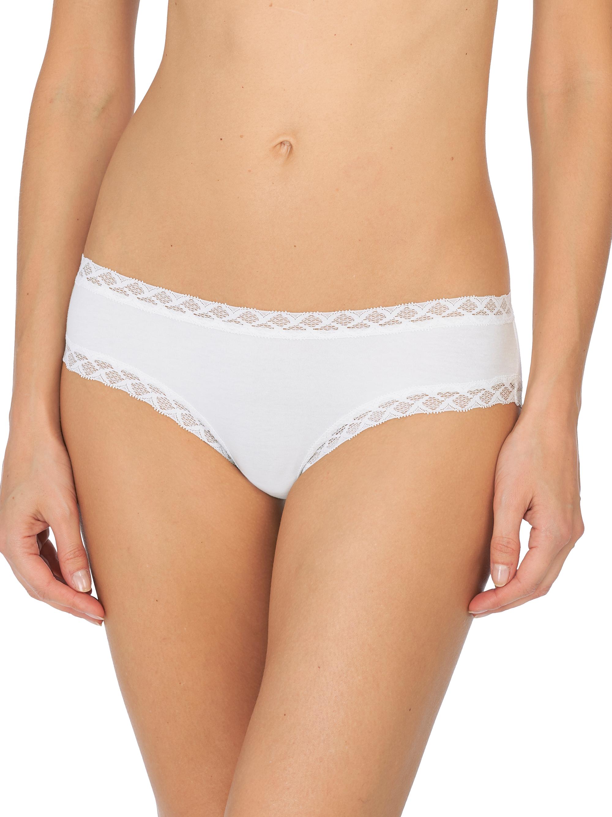 Natori Women's Bliss Cotton Girl Brief 3 Pack - Black Cafe White | Thumbnail 3