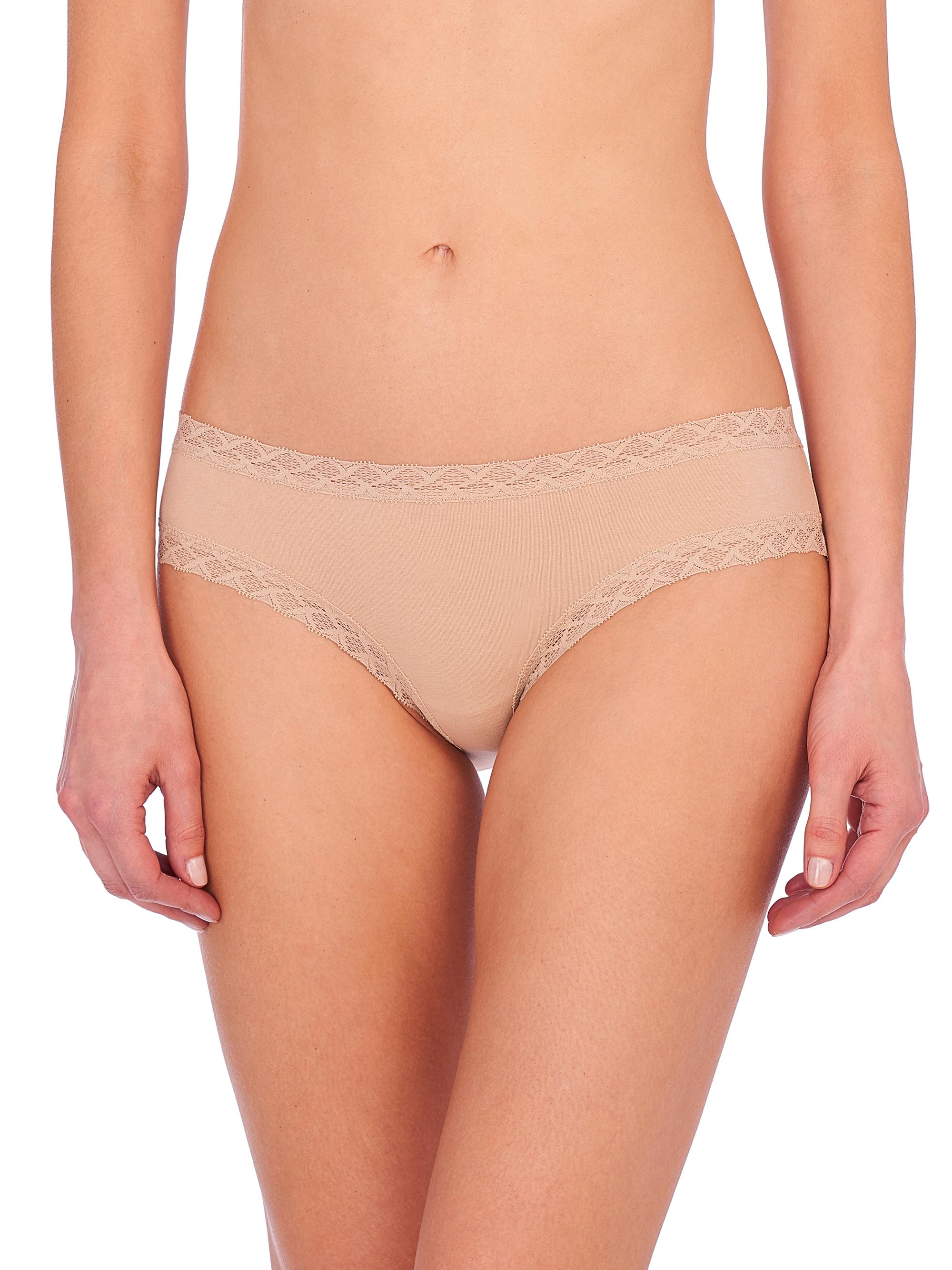 Natori Women's Bliss Cotton Girl Brief 3 Pack - Black Cafe White | Thumbnail 4