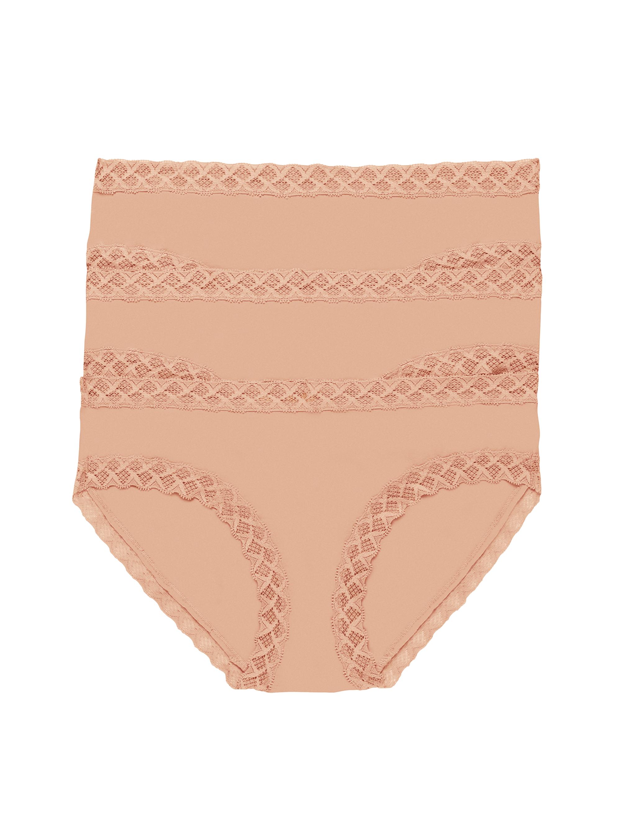 Natori Women's Bliss Cotton Girl Brief 3 Pack - Cafe
