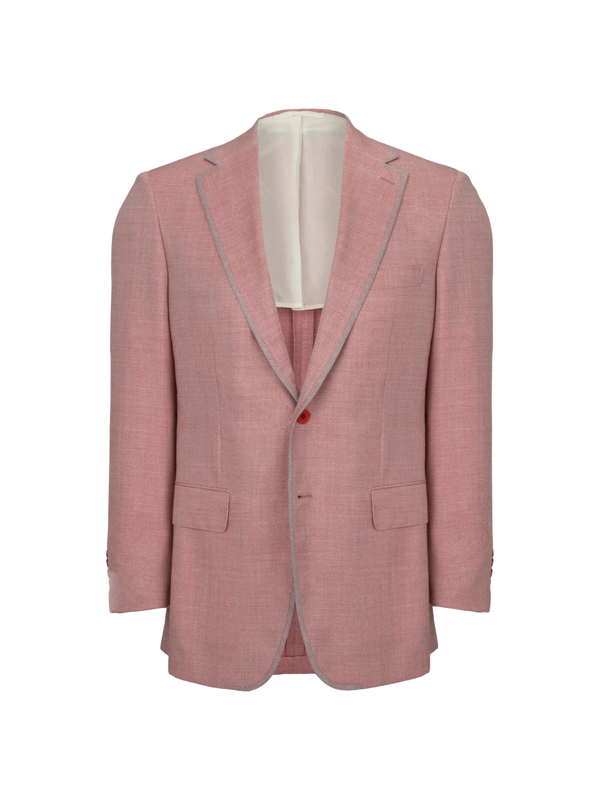 Stefano Ricci Men's 2 Buttons Woven Jacket - Red