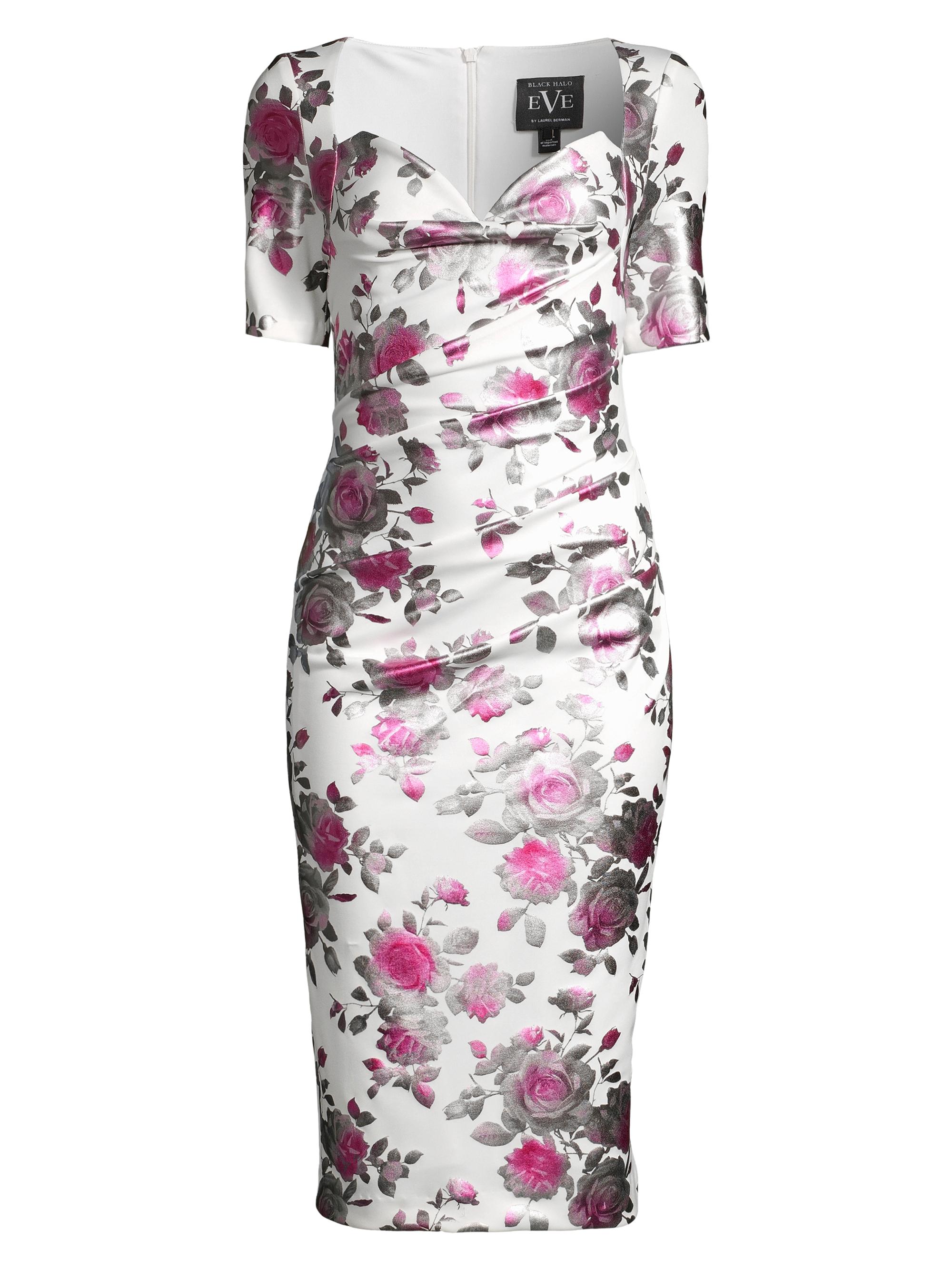 Black Halo Women's Amandalee Floral Sheath Cocktail Dress - Sweet Pea