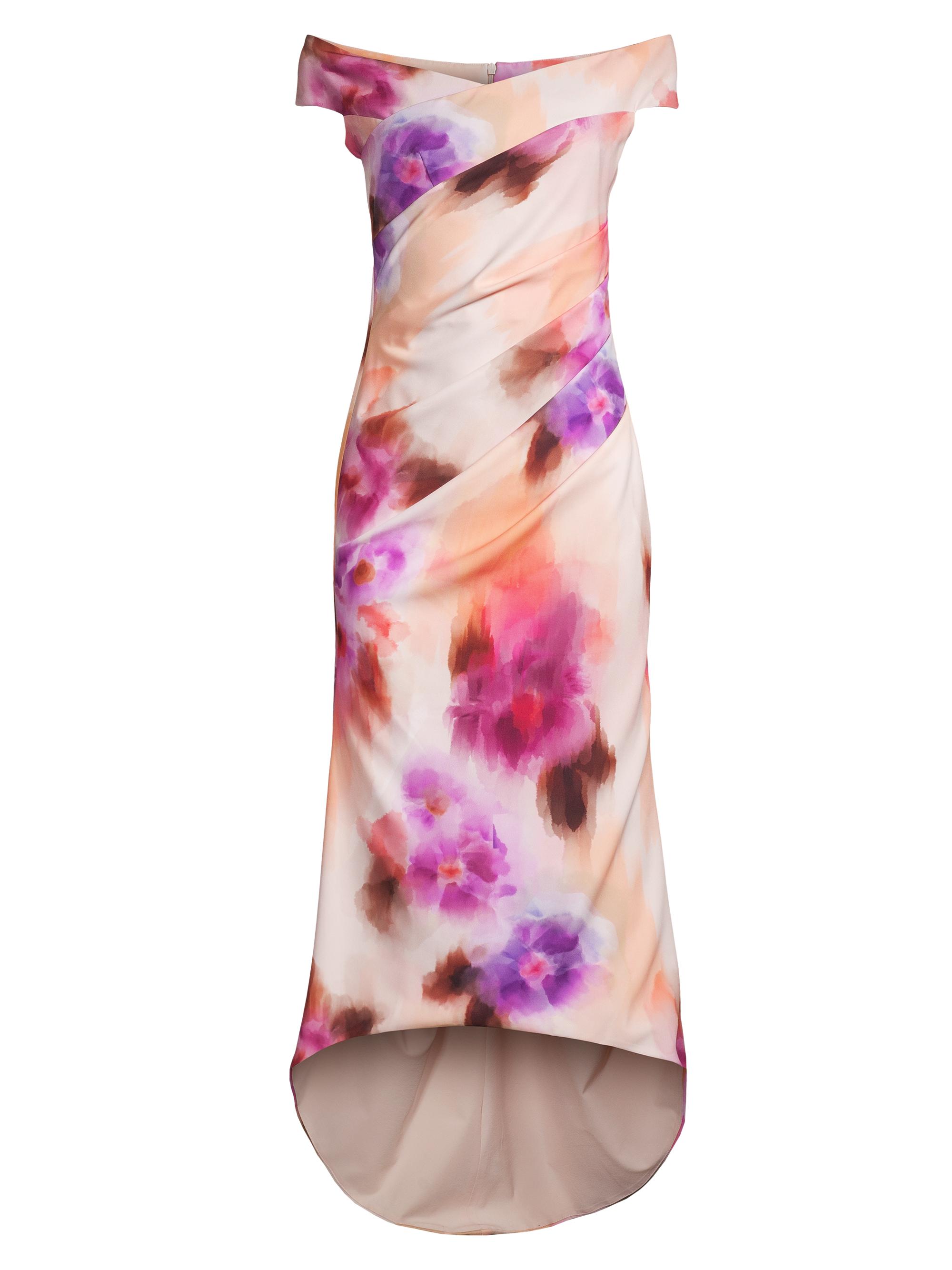 Black Halo Women's Eve Brielle Pleated High-Low Gown - Idyllic Impression