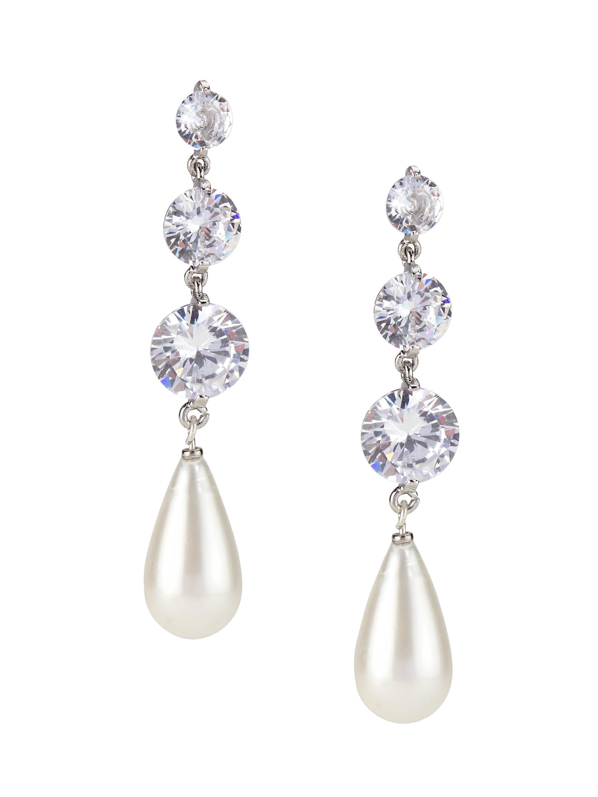 Shashi Women's Silver-Plated & Pearl Melanie Earrings - Pearl