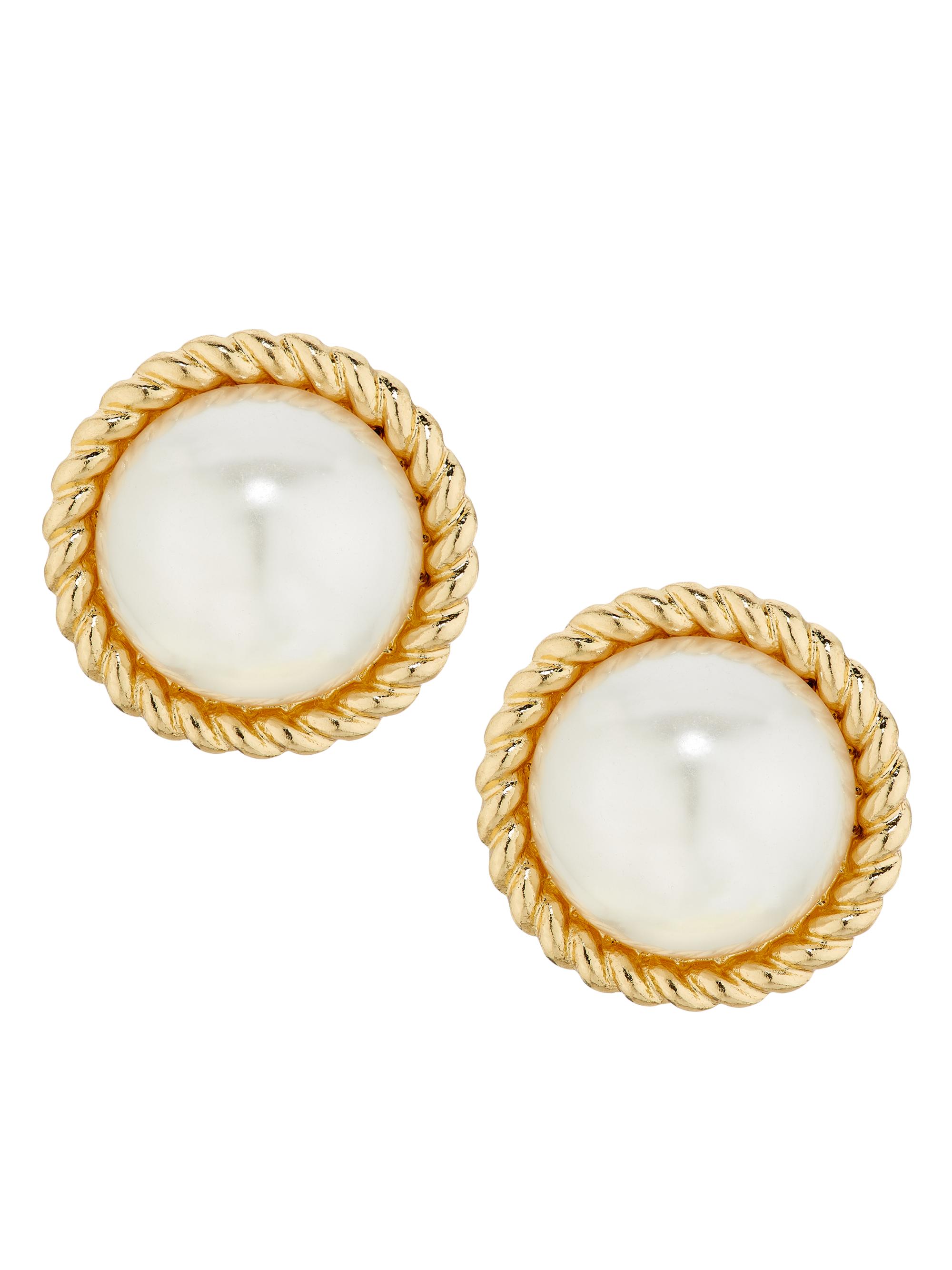 Shashi Women's Emma 14K-Gold-Plated & Imitation Pearl Stud Earrings - Pearl