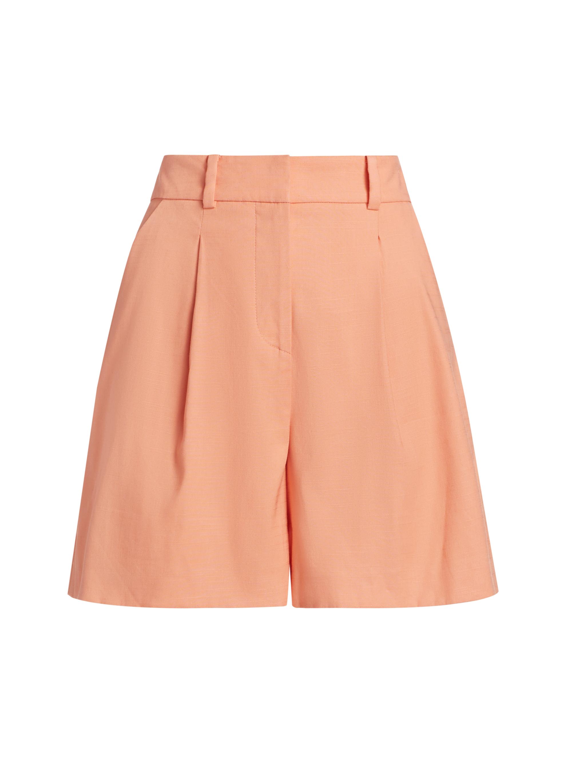 Veronica Beard Women's Noemi Stretch Linen Shorts - Coral