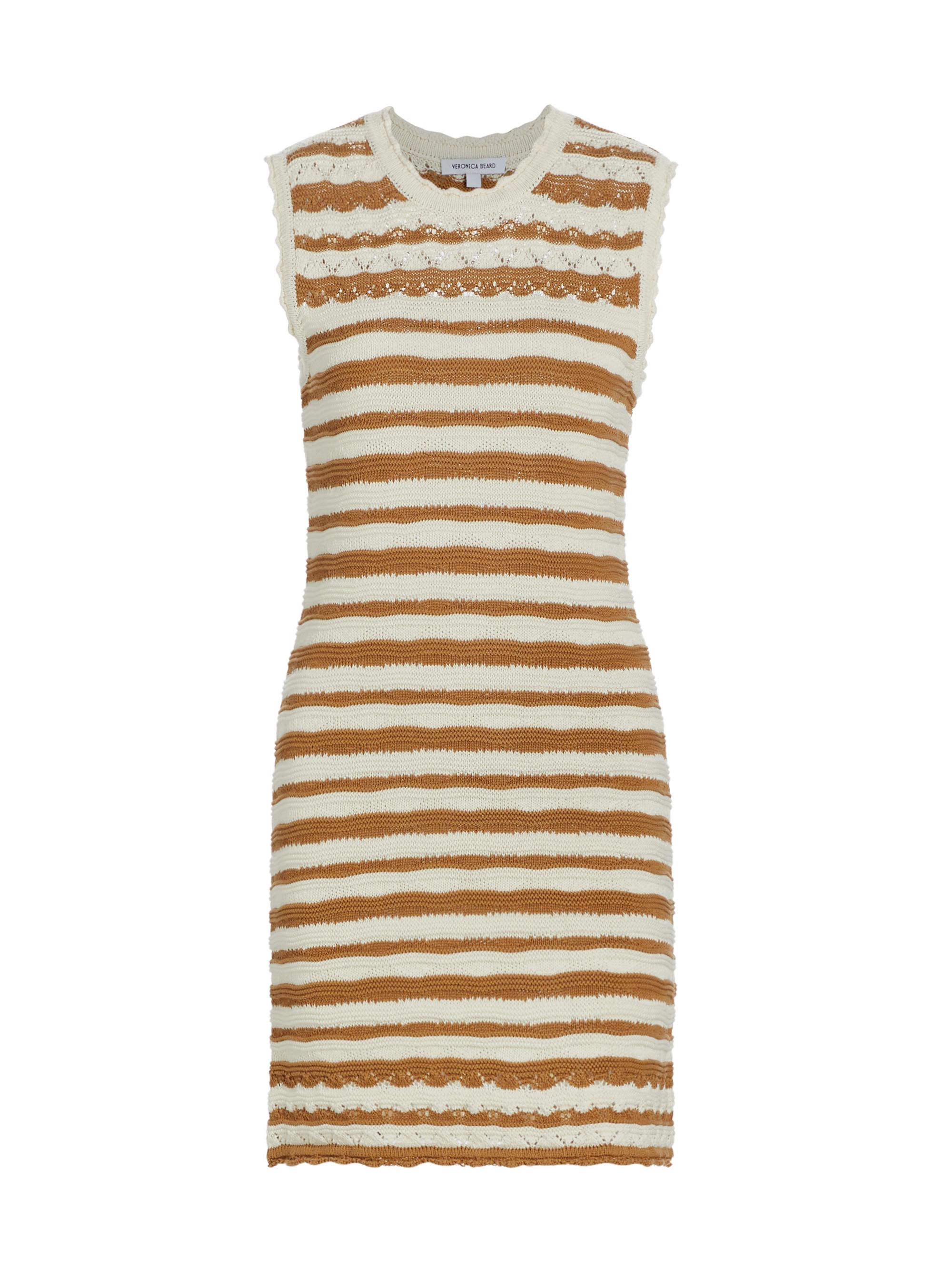 Veronica Beard Templeton Crochet-Knit Striped Minidress | Saks