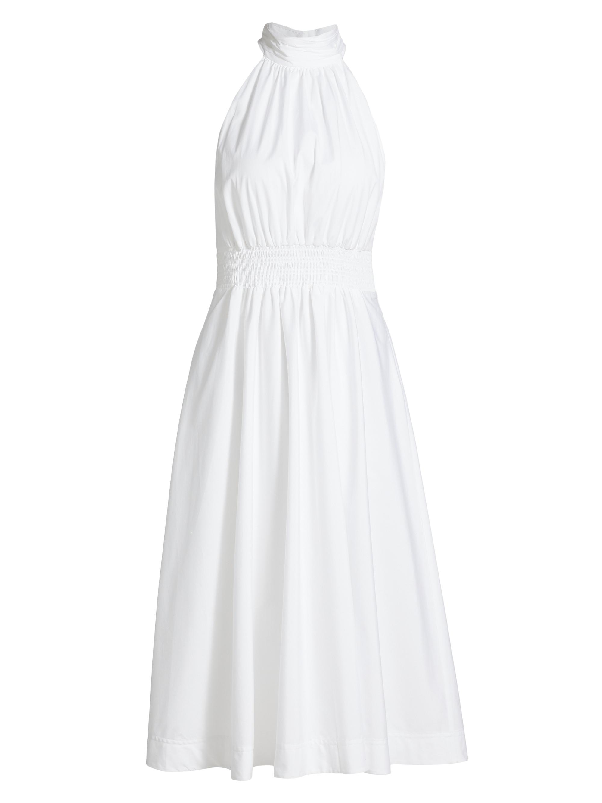 Veronica Beard Women's Kinny Cotton-Blend Halter Midi-Dress - White