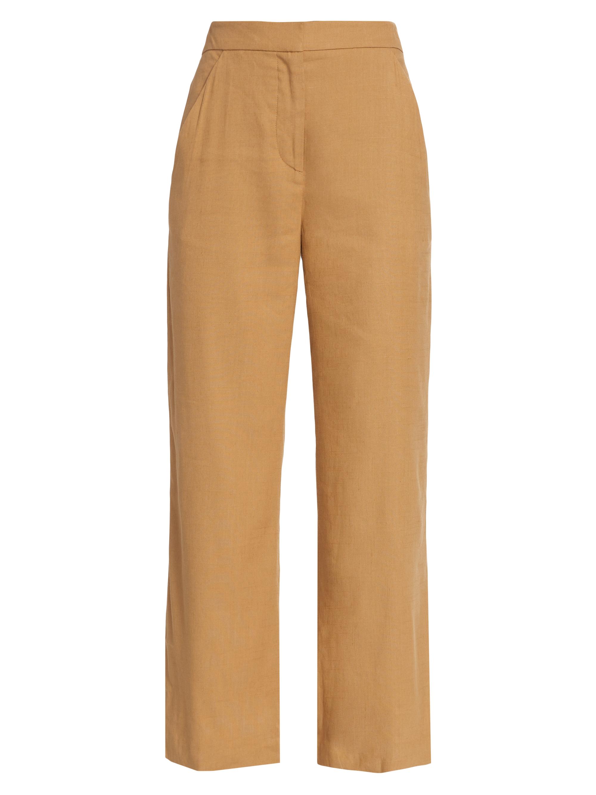 Veronica Beard Women's Brixton Linen-Blend Cropped Pants - Desert Khaki