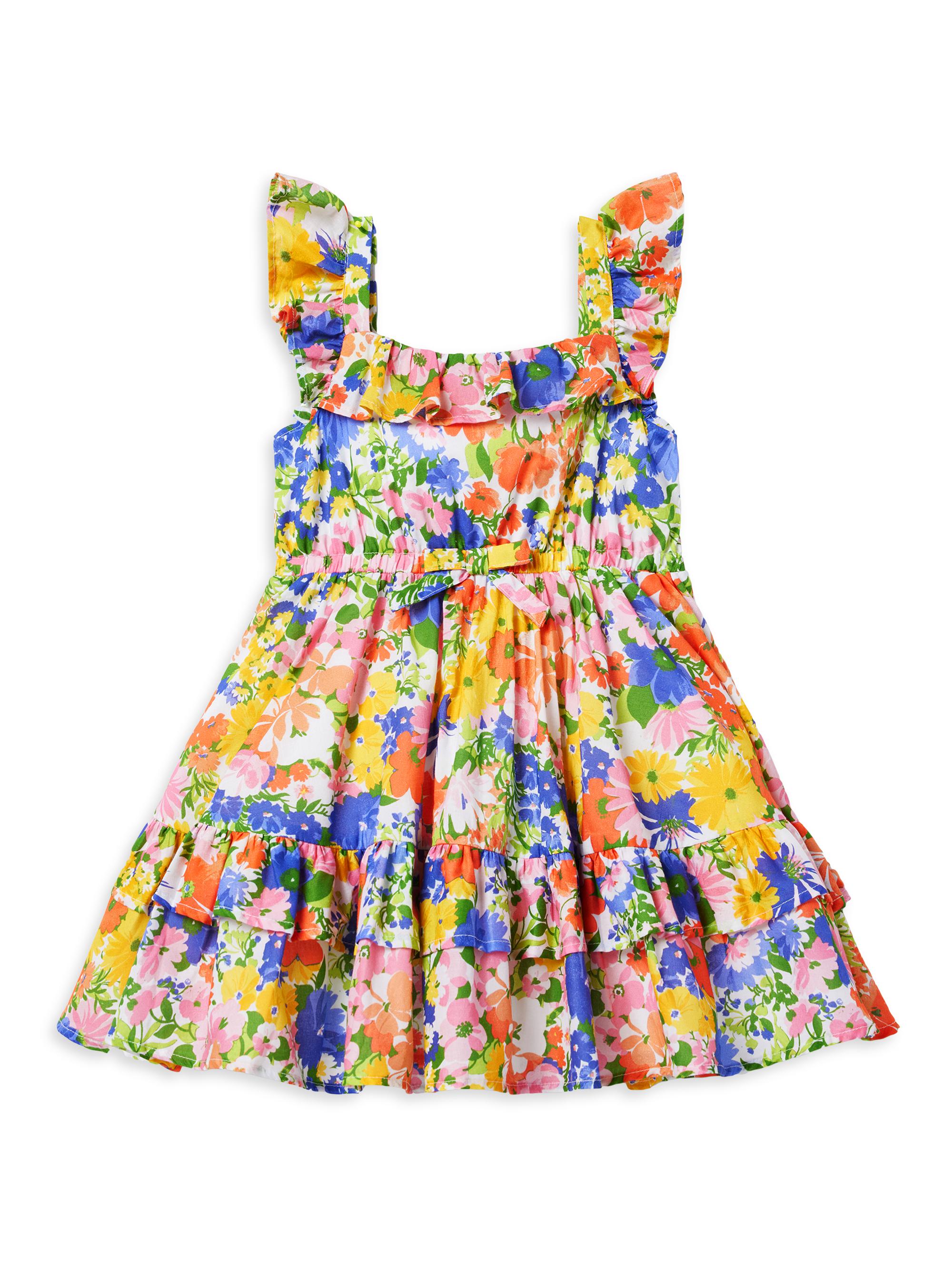 Janie and Jack Little Girl's & Girl's Floral Print Ruffle-Trim Dress | Saks  Fifth Avenue