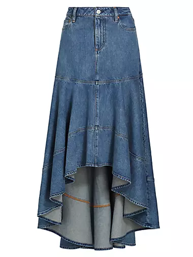 Donella High-Low Denim Skirt
