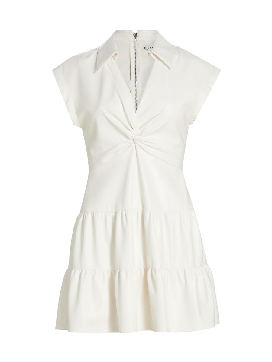 alice＋olivia スカート　★美品 Alice + Olivia Mila Faux-Leather Minidress | Saks Fifth Avenue
