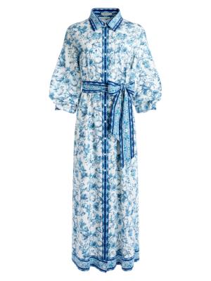 Shop Alice + Olivia Tanika Floral Belted Shirtdress | Saks Fifth Avenue