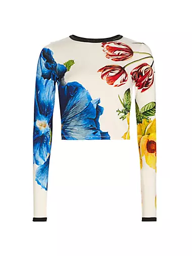 Delaina Floral Crop Sweater