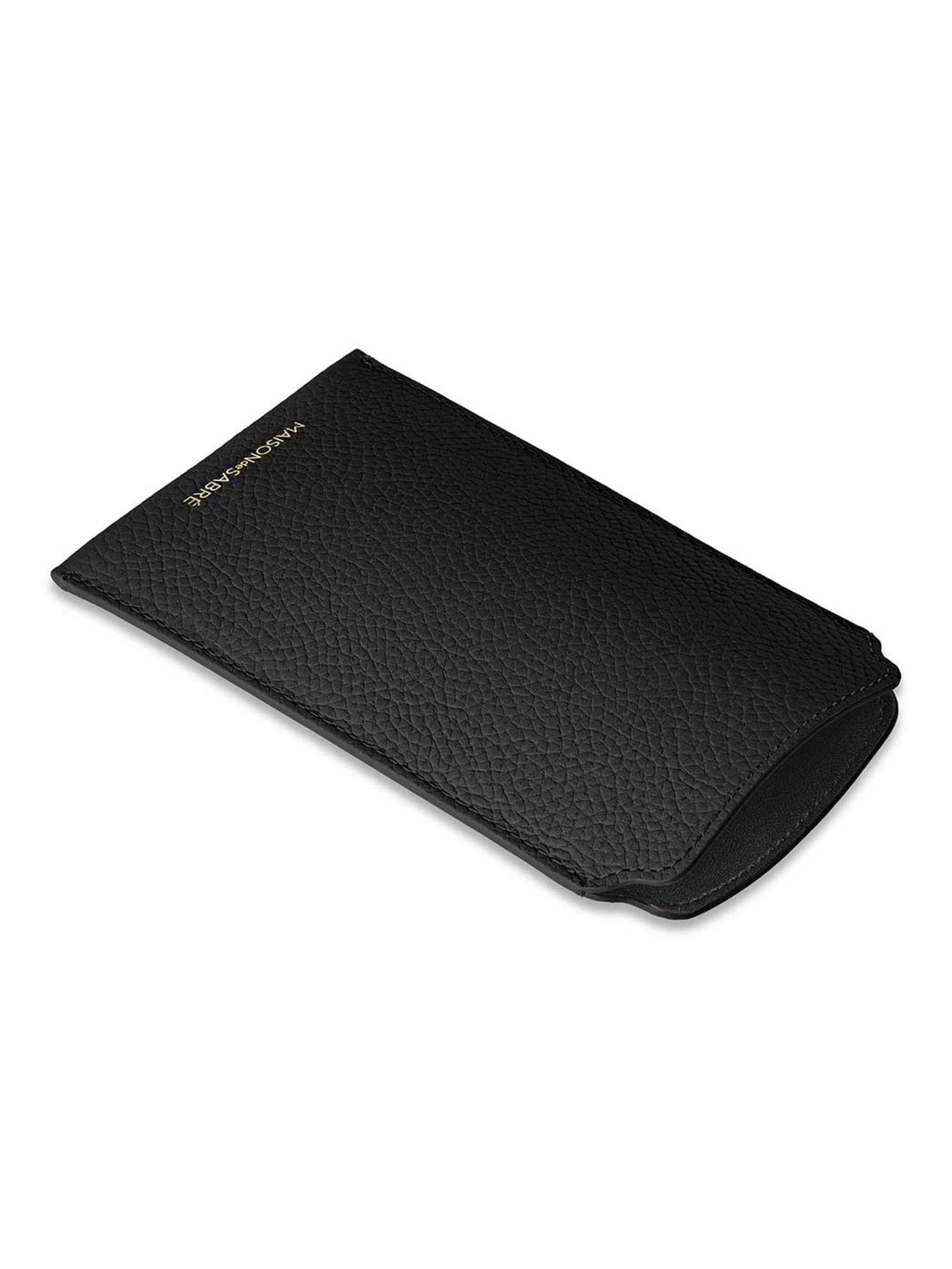 Maison de Sabre Leather Sunglasses Sleeve - Black Caviar | Thumbnail 5