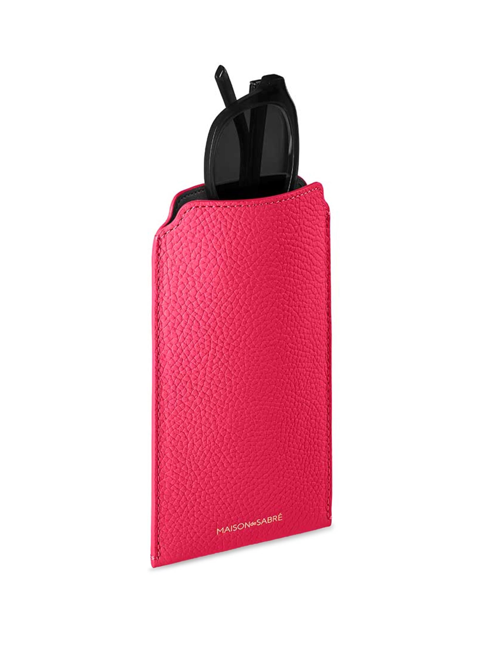 Maison de Sabre Leather Sunglasses Sleeve - Shibuya Fuschia | Thumbnail 3