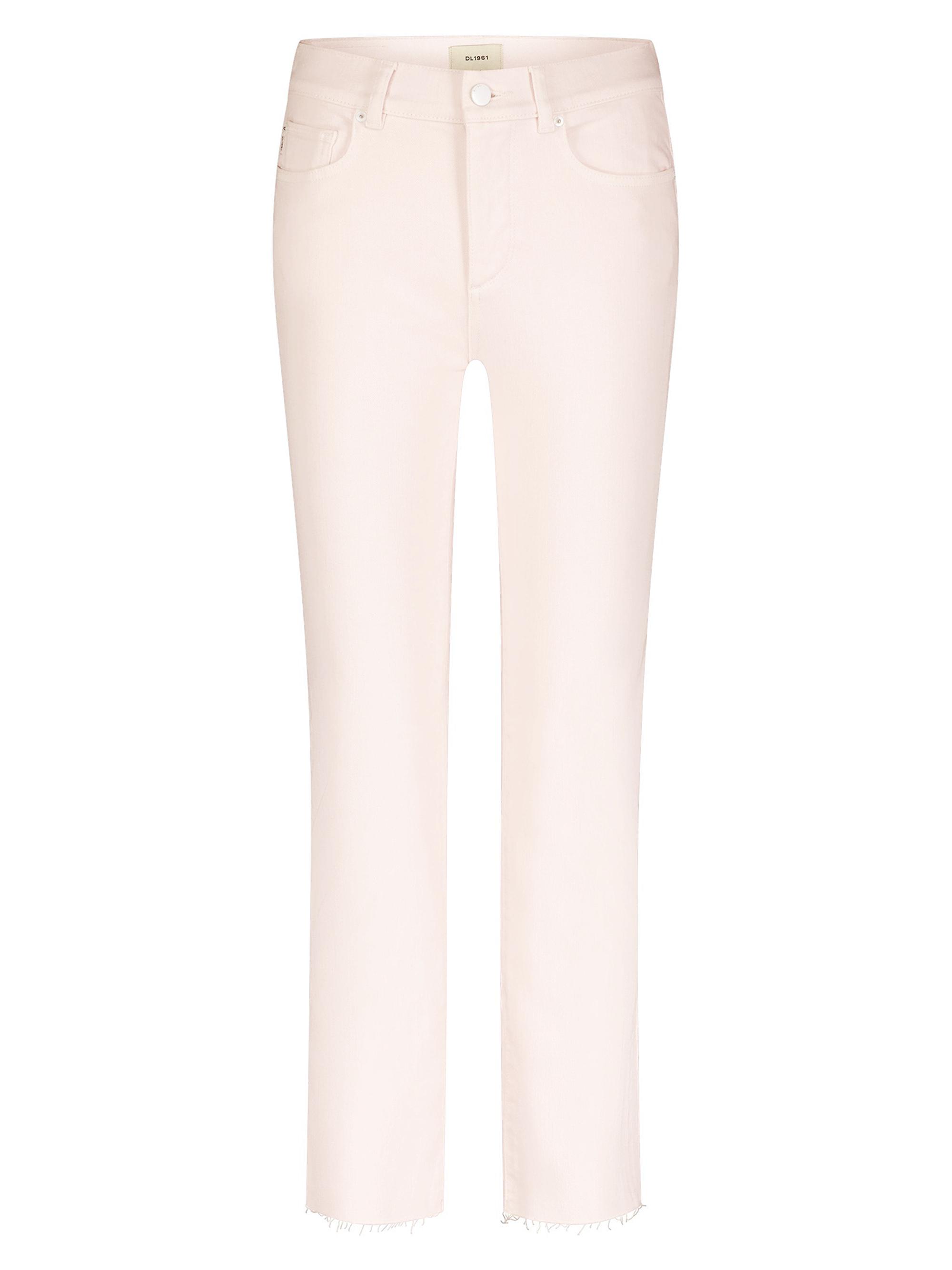 DL1961 Women's Mara Straight Mid Rise Instasculpt Ankle Jeans - Rosewater
