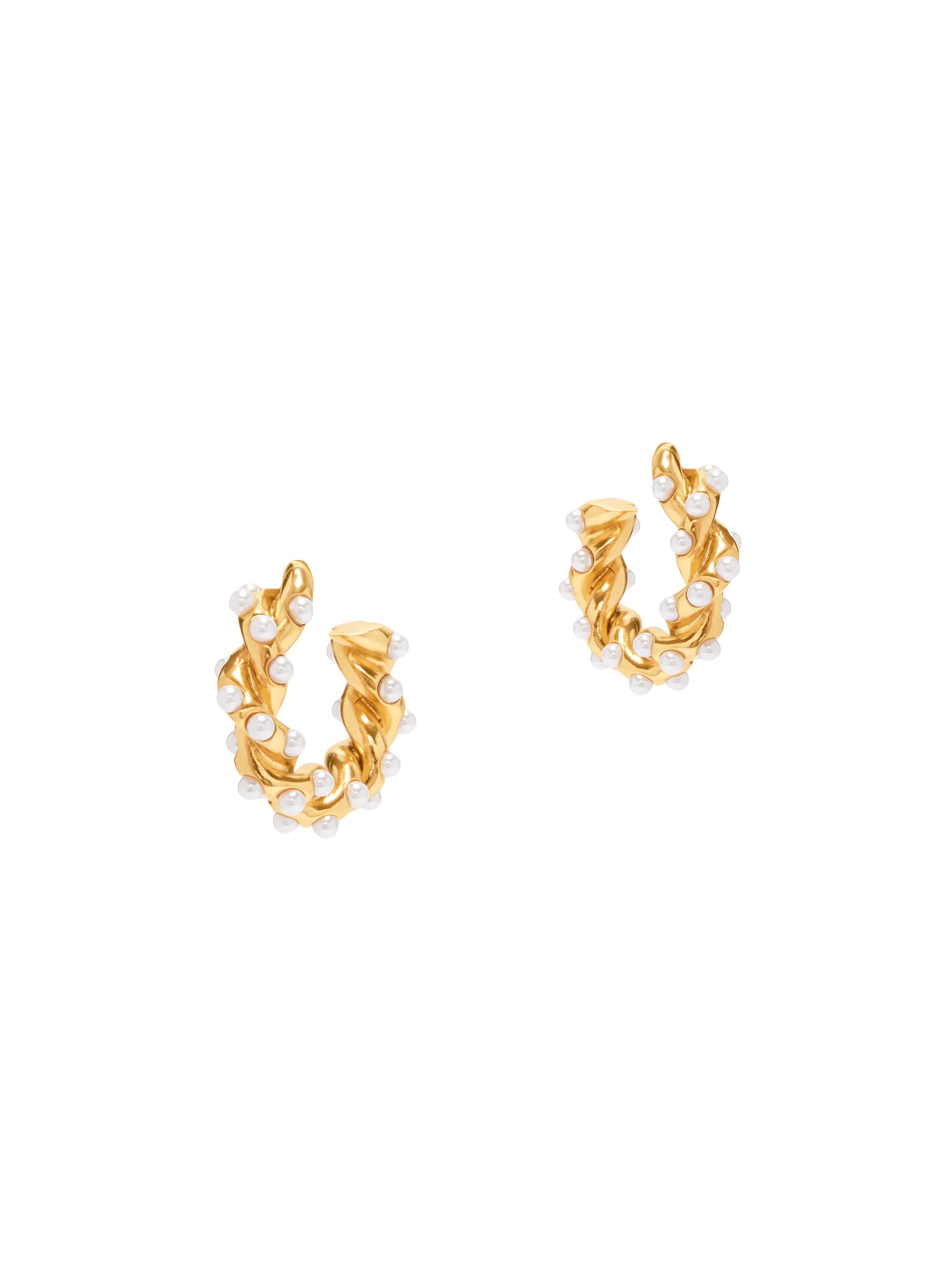 Oscar de la Renta Women's Goldtone & Imitation Pearl Rope Hoop Earrings - Pearl