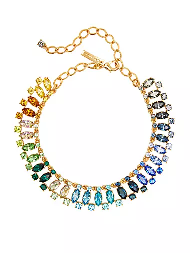 Goldtone & Glass Crystal Collar Necklace