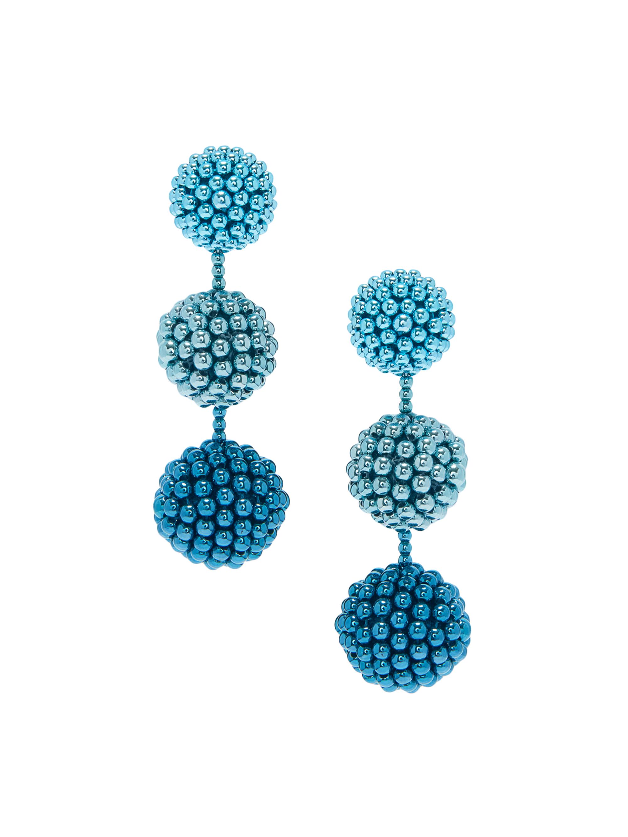 Oscar de la Renta Women's Beaded Chandelier Earrings - Blue