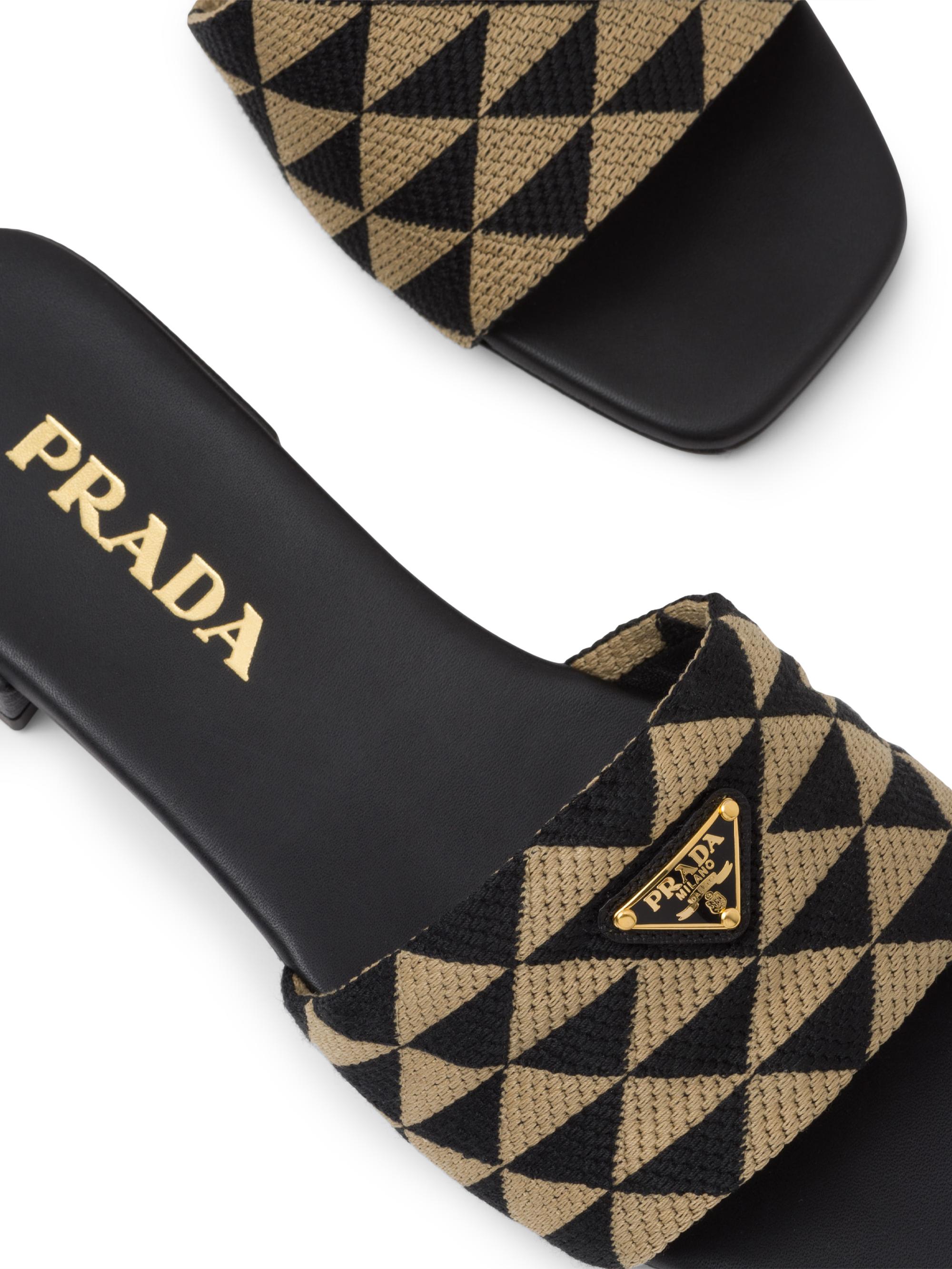 Prada Embroidered Fabric Slides | Saks Fifth Avenue