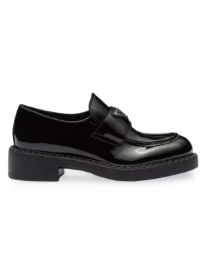 Prada lace-up leather loafers - Neutrals