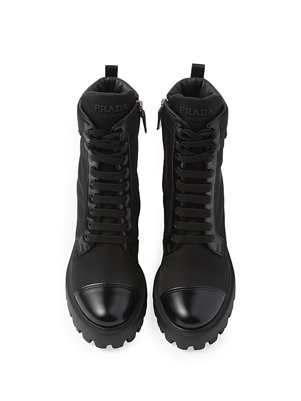 Shop Prada Re-Nylon and Leather Booties | Saks Fifth Avenue Shop Prada Re-Nylon and Leather Booties | Saks Fifth Avenue