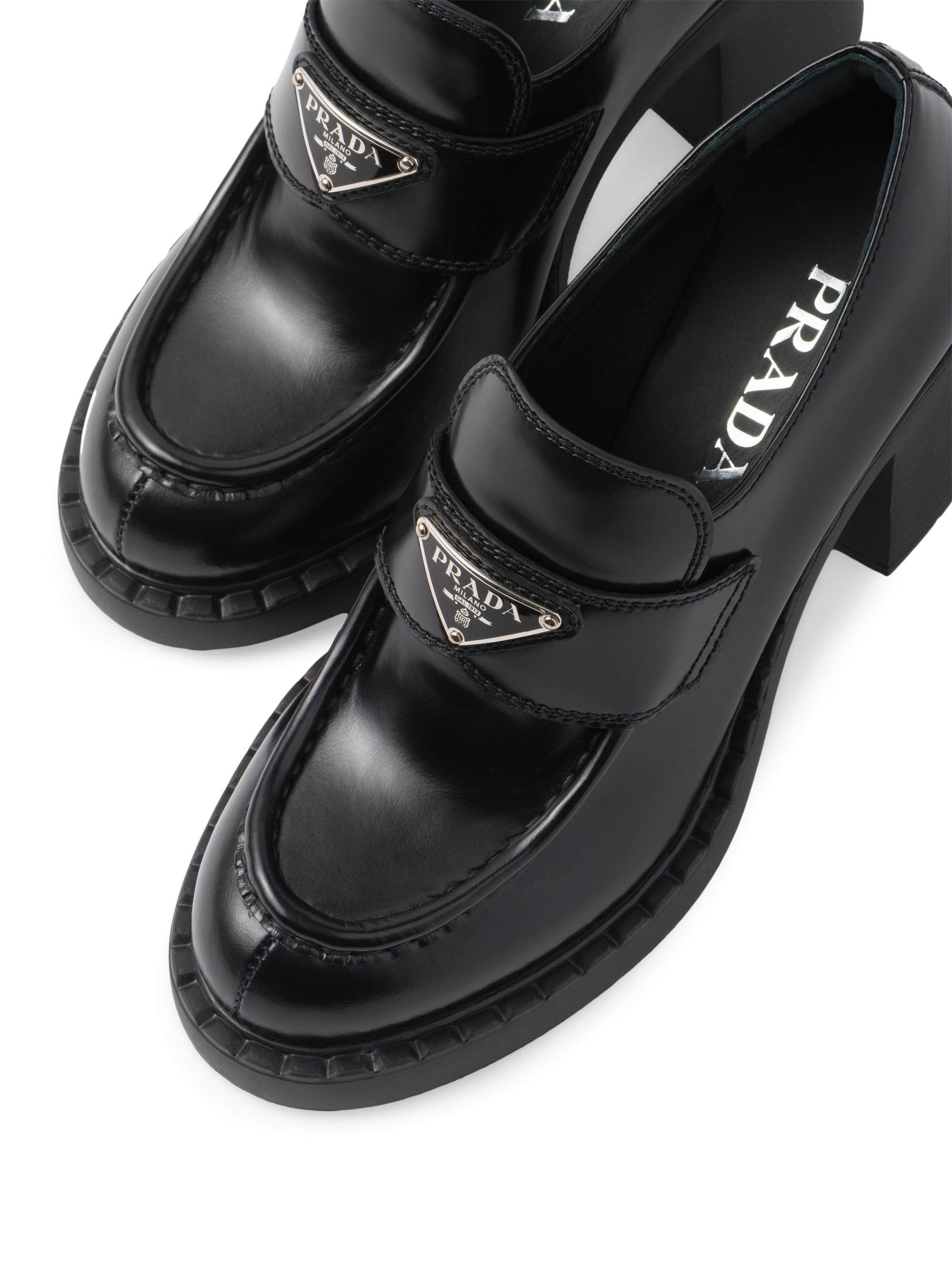 靴 PRADA Chocolate Loafer Crystal Black 8.5 - 靴