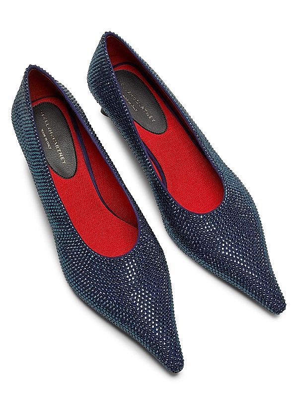 Shop Stella McCartney Elsa 40MM Crystal-Embellished Pumps Shop Stella McCartney Elsa 40MM Crystal-Embellished Pumps