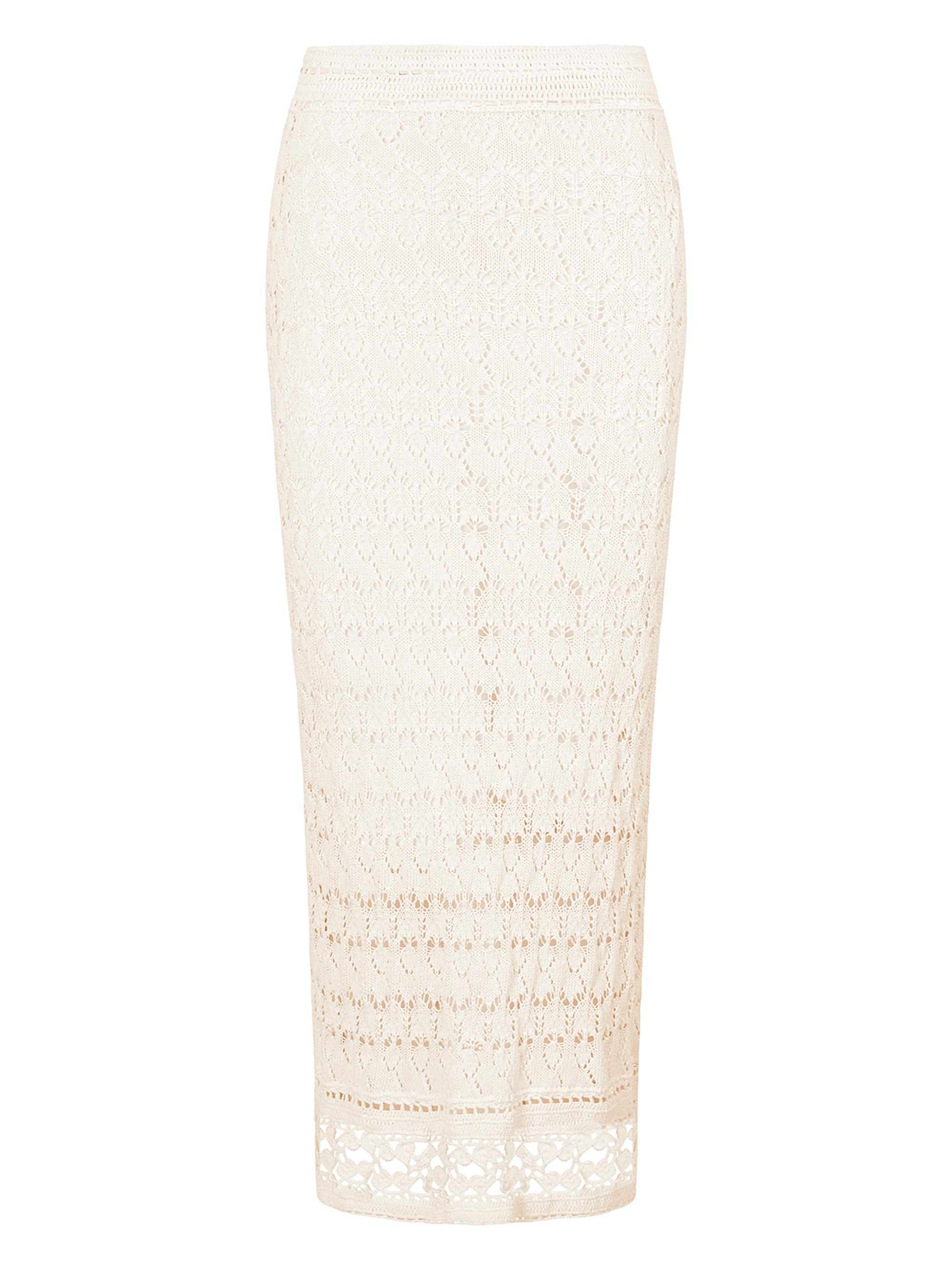 Staud Women's Calabria Crocheted Maxi Skirt - White