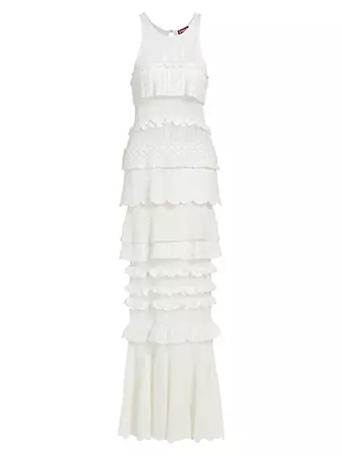 Sorrento Cotton-Blend Ruffle Maxi Dress