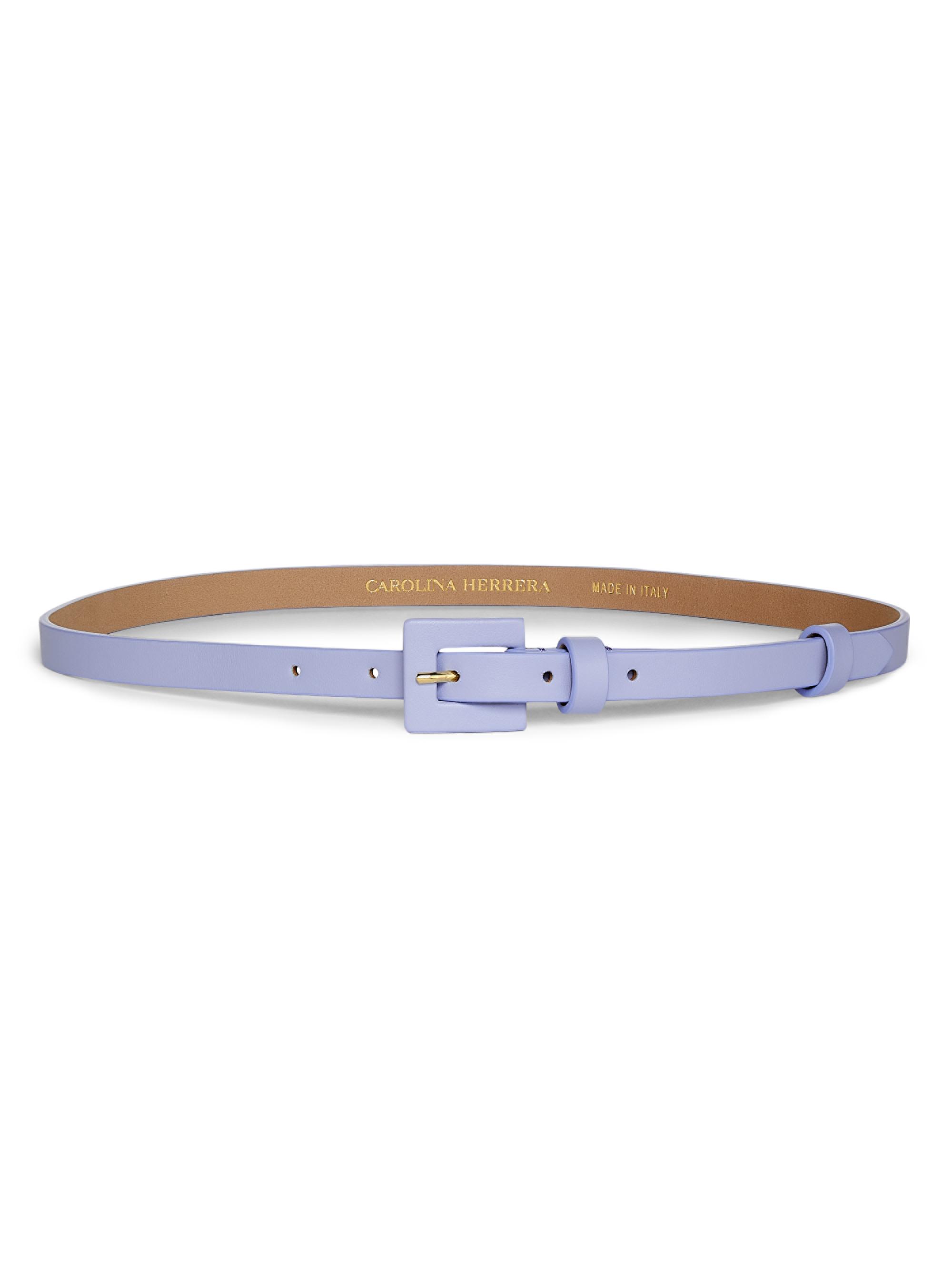 Carolina Herrera Women's'90s Skinny Leather Belt - Haze