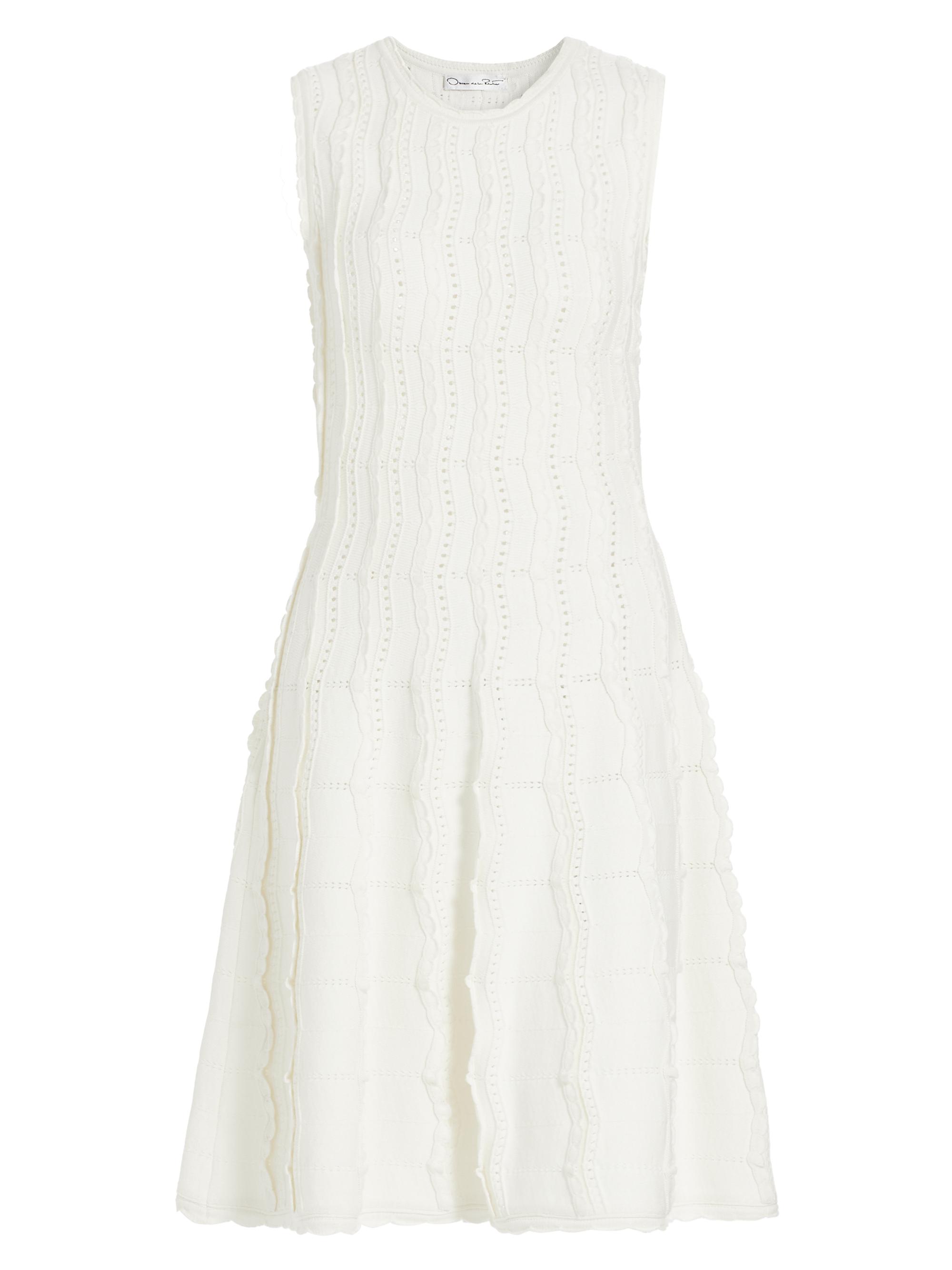 Oscar de la Renta Women's Wave-Knit Fit & Flare Midi-Dress -