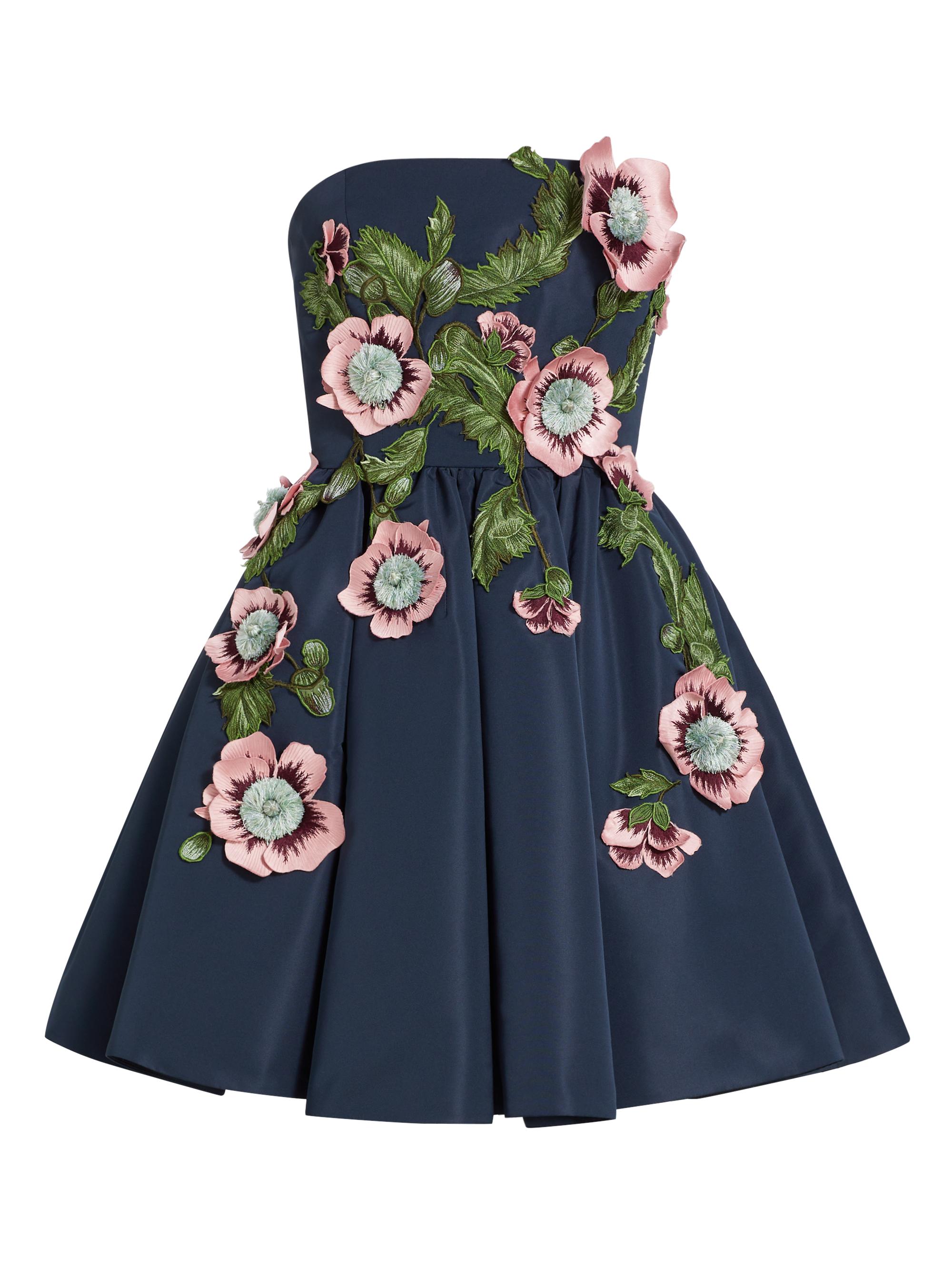 Hibiscus Floral Faille Minidress