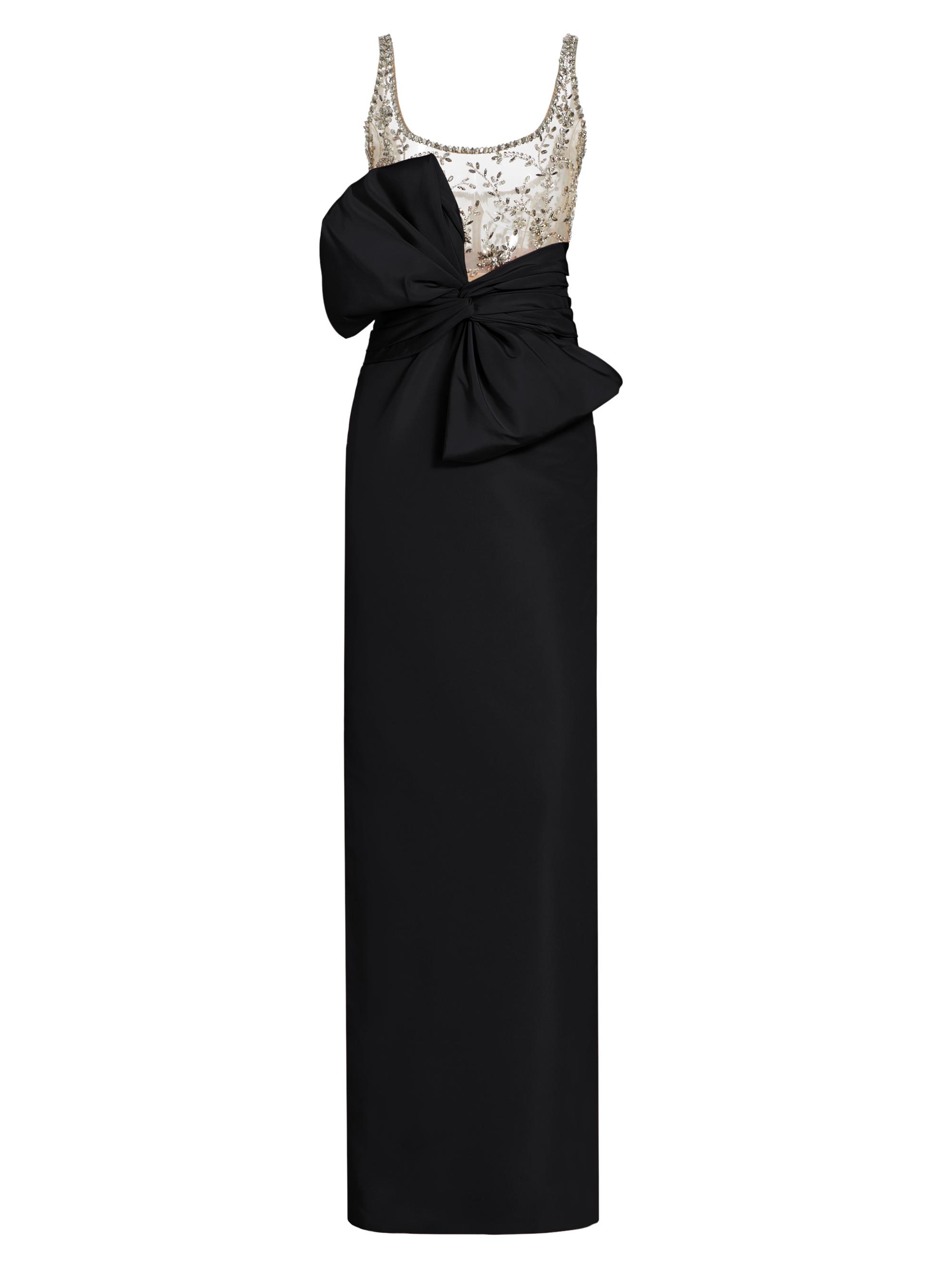 Oscar de la Renta Women's Crystal Tulle & Silk Faille Gown - Black