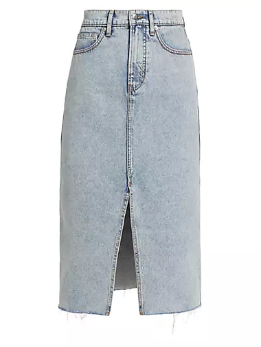 Victoria Denim Midi-Skirt