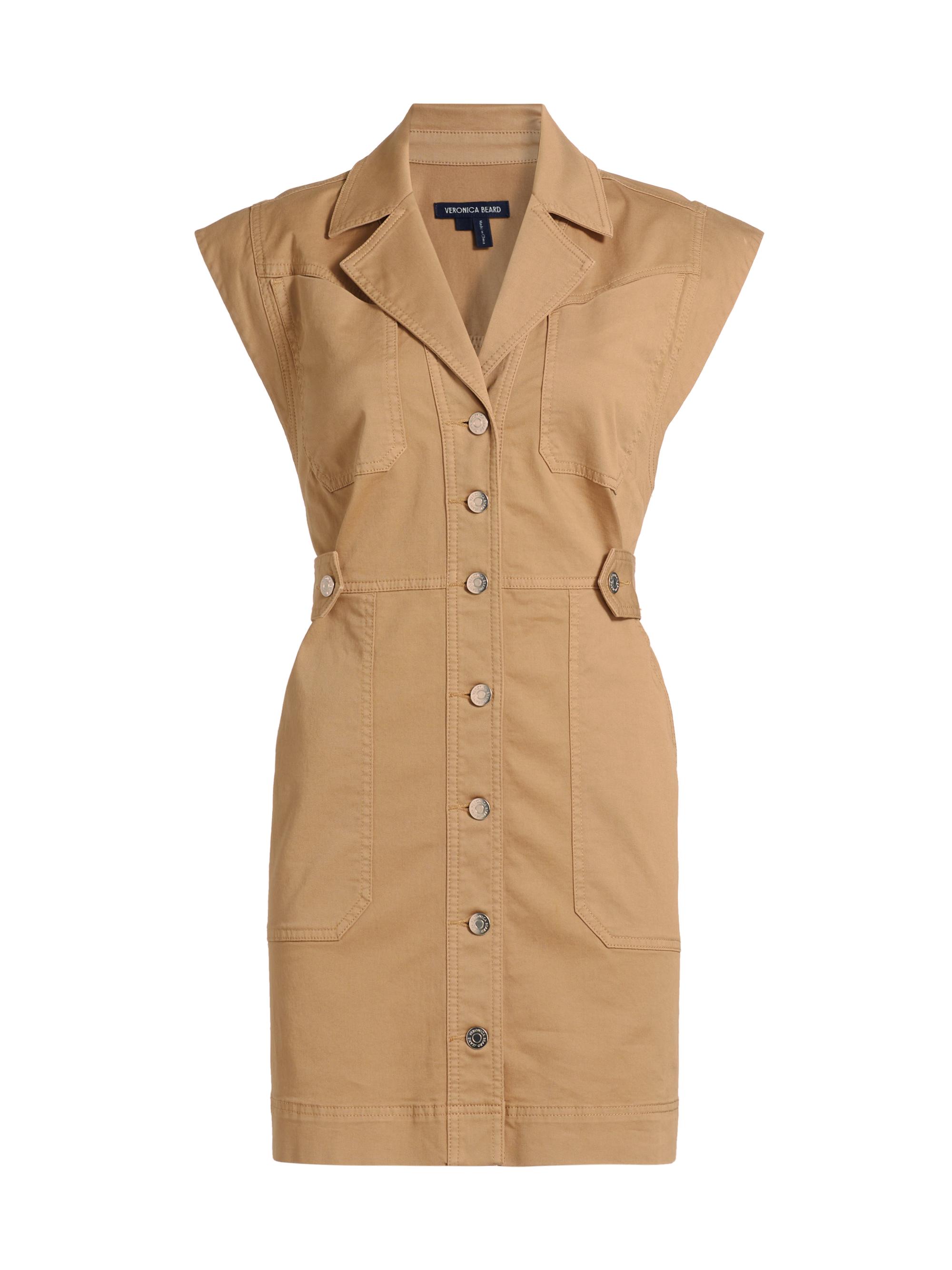 Veronica Beard Women's Jax Stretch Cotton Minidress - Khaki