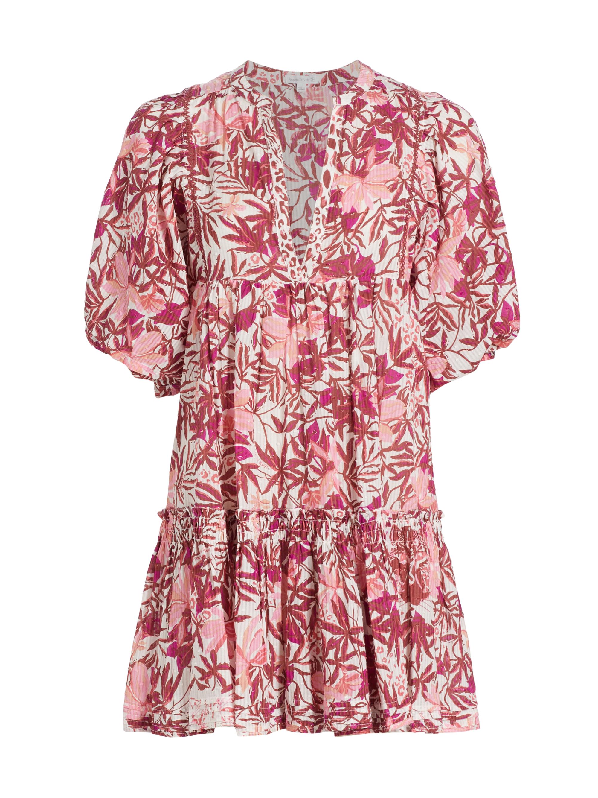 Poupette St Barth Women's Aria Floral Minidress - Pink Orchid