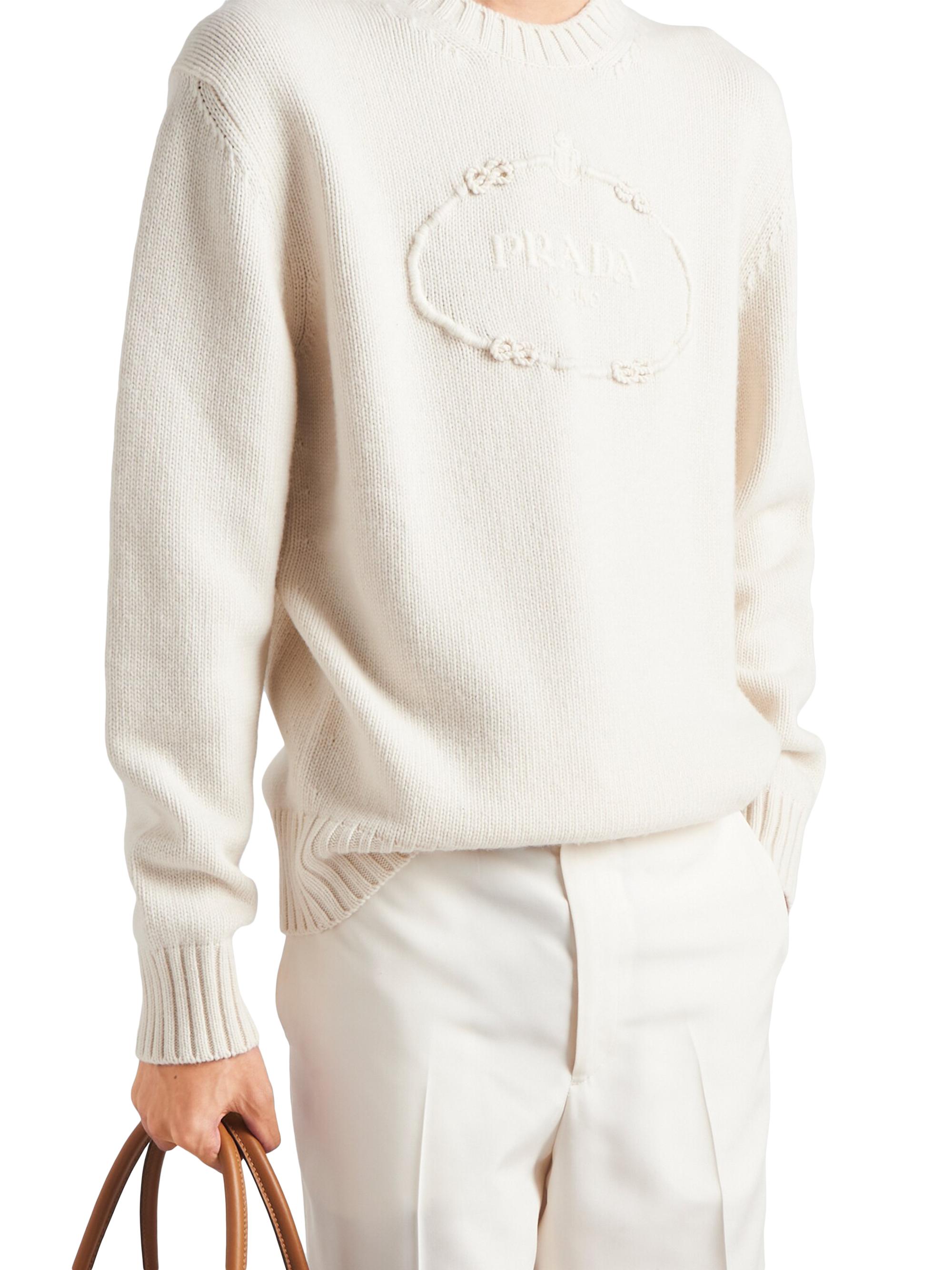 Prada Wool and Cashmere Crew-Neck Sweater | Saks Fifth Avenue
