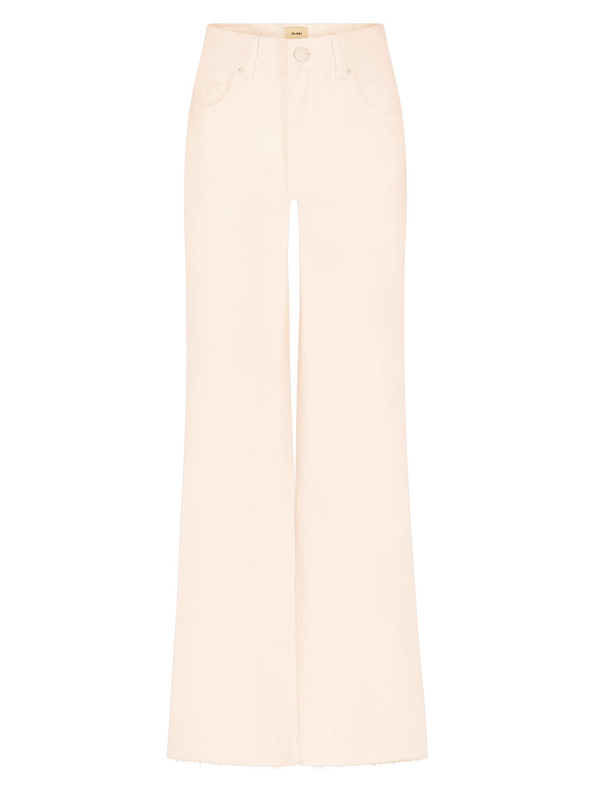 DL1961 Women's Hepburn Wide Leg High Rise Crop Jeans - Rosewater